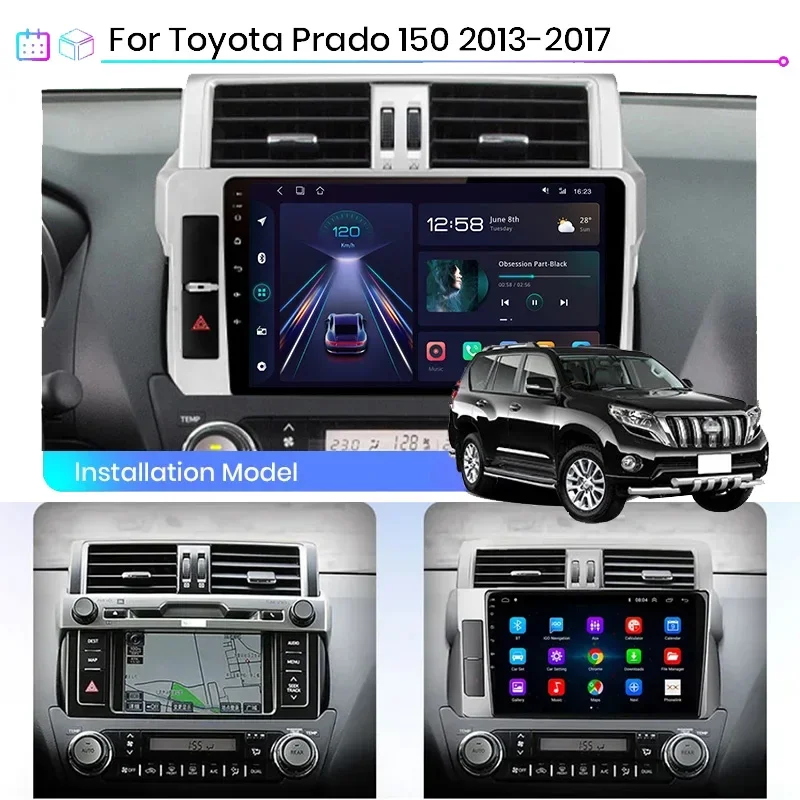 

Android 13 Radio For Toyota Land Cruiser Prado 150 2013 - 2017 Car stereo Multimedia Player Carplay Auto GPS navigation 2DIN