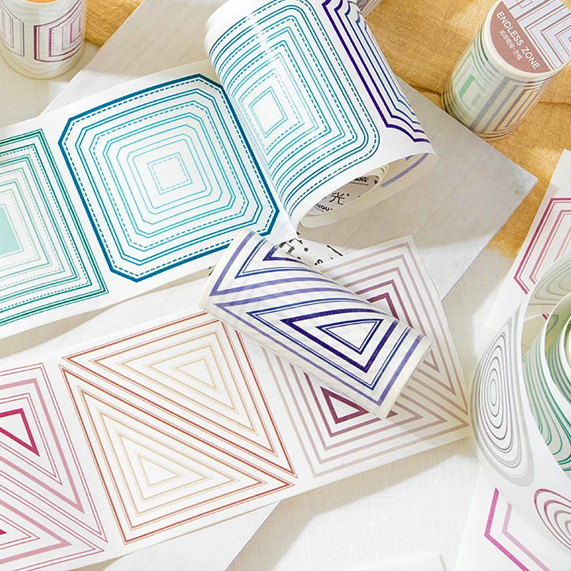 200cm/roll Large Size Long Loop And Paper Die-Cut Tape Series Suitable For Character Border Landscaping Materials DIY Decoration