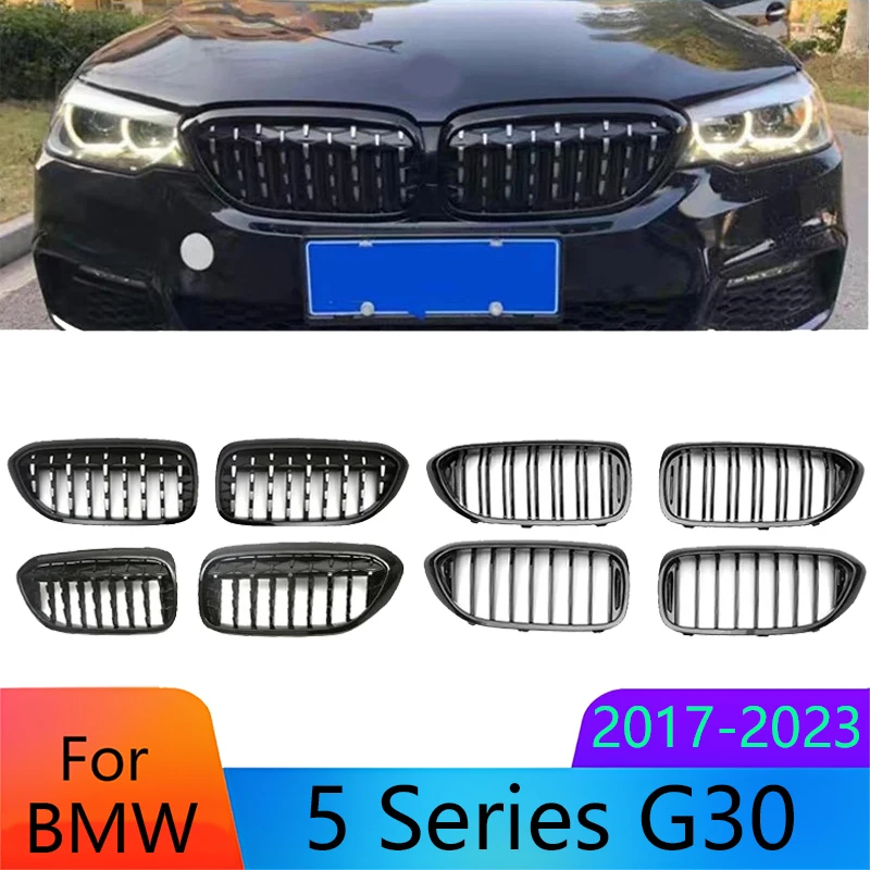 

Для BMW 5 серии G30 G38 G31 Передняя решетка почек 2017-2020 Алмазная сетка Высокоглянцевая черная автомобильная решетка Запасные части