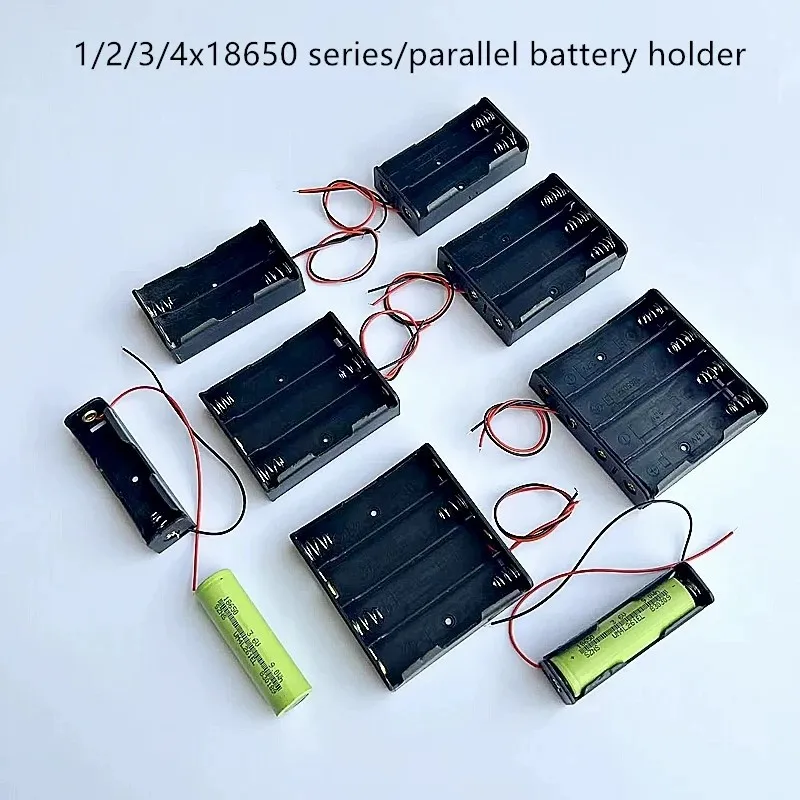 5-10PCS DIY Accessories 18650 Battery Box Series/Parallel With Spring And Wire Battery Storage Box