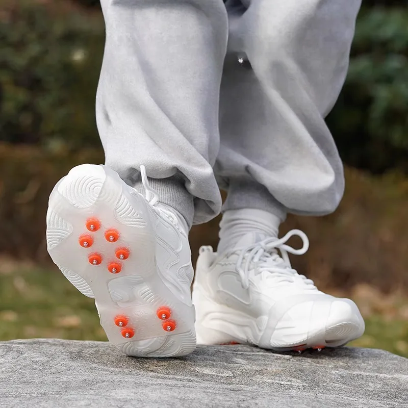 

Ice Crampons Anti-slip Shoe Toe Covers for Winter Outdoor Snowy and Icy Surfaces, Adult Shoes with Studs, Snow Boots