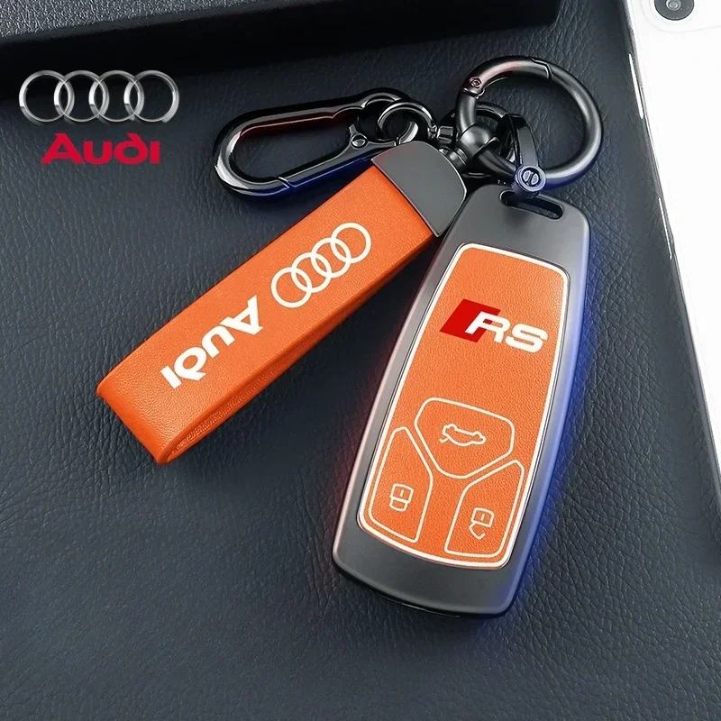 

Car Key Case Cover Key Bag For Audi a1 a3 8v a4 b9 a5 a6 a7 c7 q3 q5 q7 tt Holder Shell Auto Keychain Protect Set Accessories