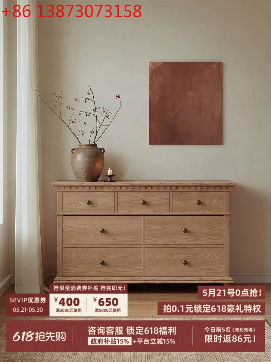 

Banana collection He wood chest solid wood French natural log medium and ancient style home bedroom living room locker