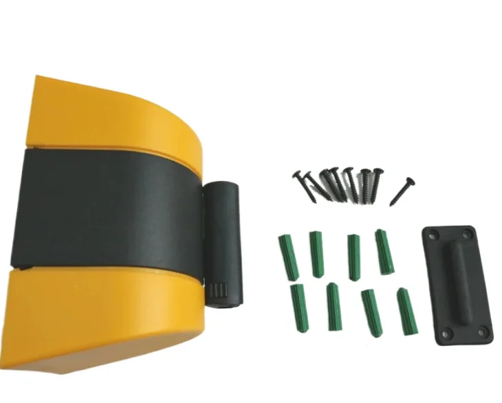 10M  Magnetic Retractable Wall Barrier Magnetic Wall Mount Crowd Control Retractable Safety Belt Striped Belt