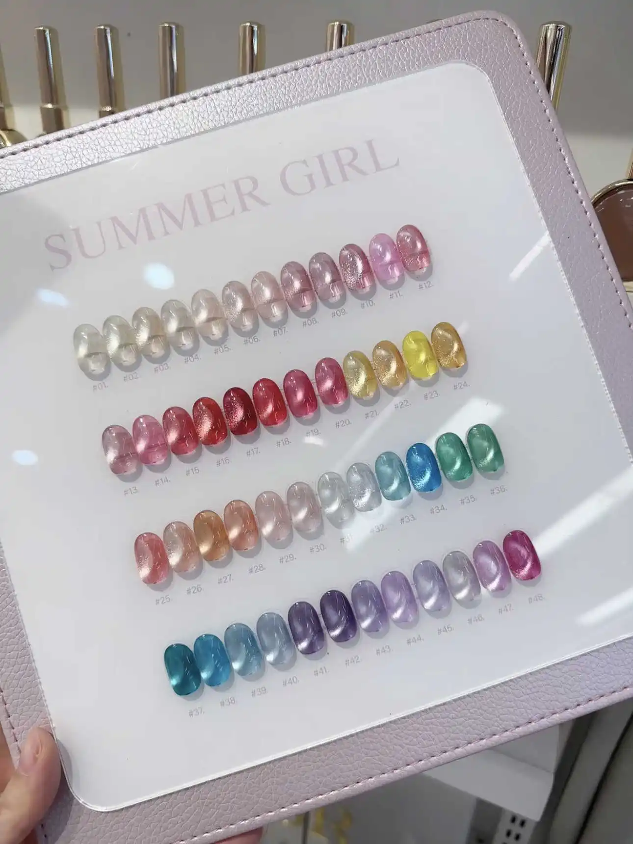 

SUMMER GIRL Multicolor 48 Colors Moonlight Cat Eye Nail Gel Set 2025 New Hot Sale Nail Art Non-toxic UV Gel Nail Salon Wholesale