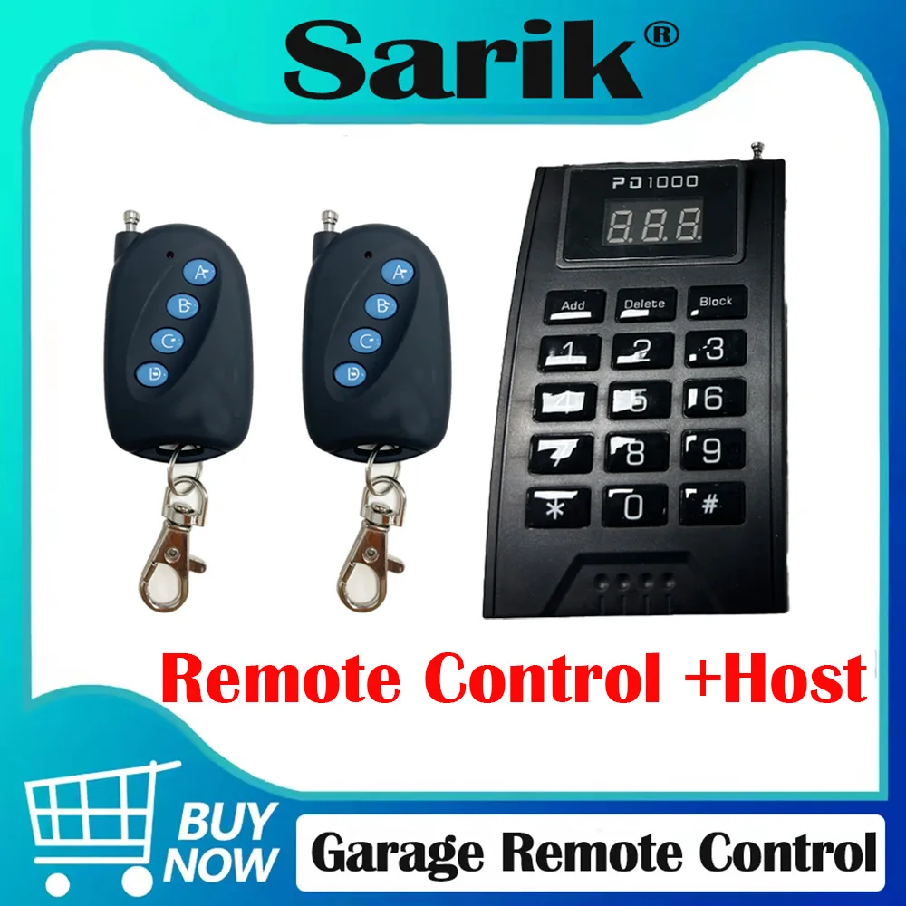 

433MHz Wireless Duplicator Remote Control for Garage Door Electric Gate