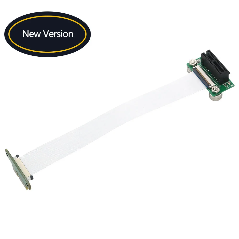 PCIE 3.0 X1 Riser Cable PCI Express to PCI-E X1 Slot with 10/15/25cm FPC Extension Cable LED Power Indicator + Magnetic Foot Pad