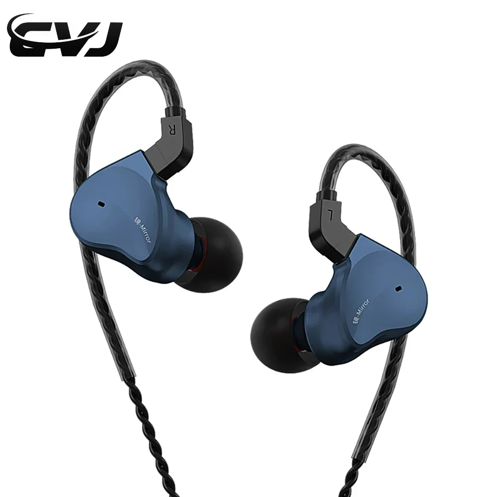 

CVJ Mirror In-ear Earphone 2BA+1DD-Hybrid Metal High Fidelity Sports HiFI Earphones Wired Headset With Noise