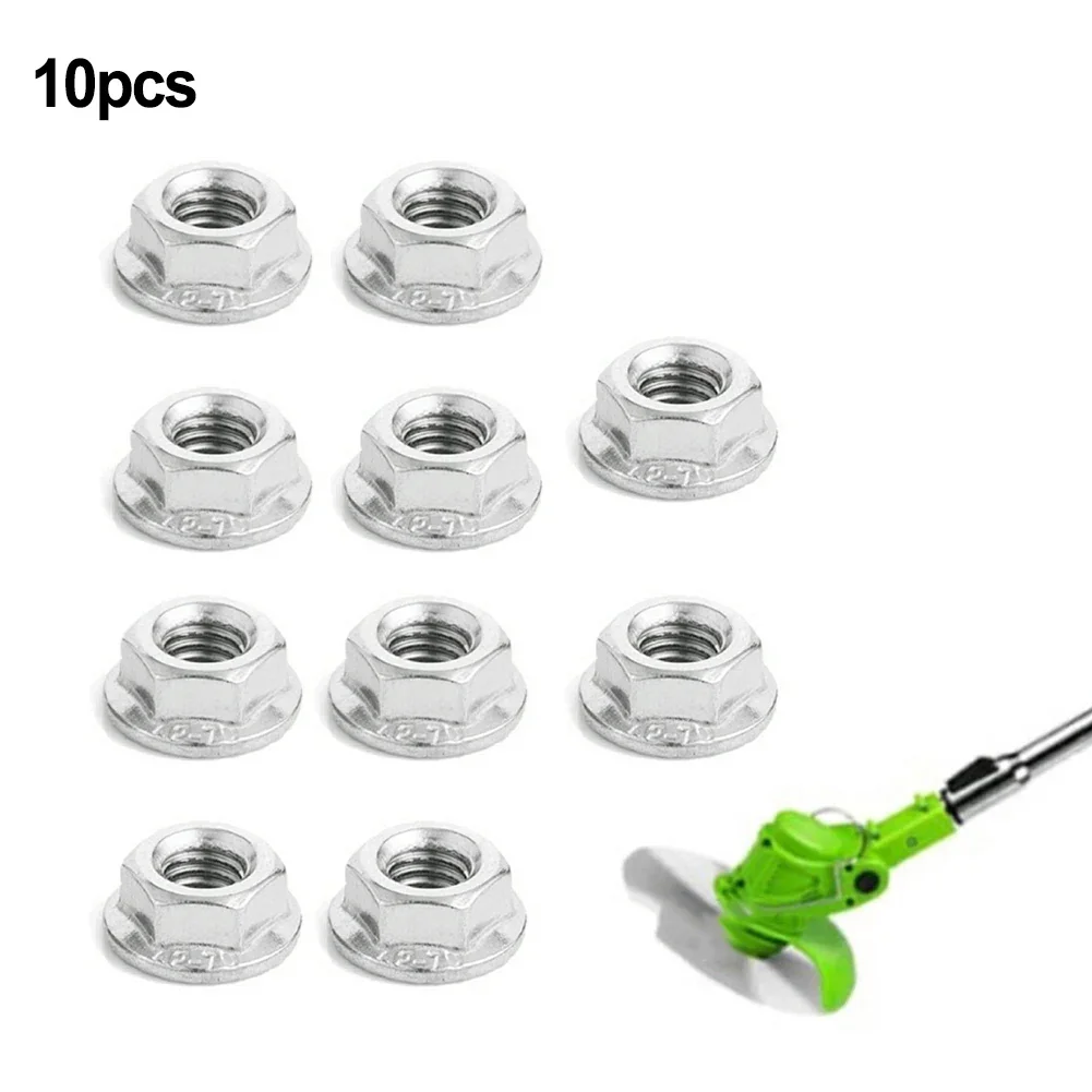 10 Pcs Lawn-Mower Fixing Nuts Protective Gasket M5 Screw Thread For Electric Cordless Grass Trimmer Garden-Tools Accessories