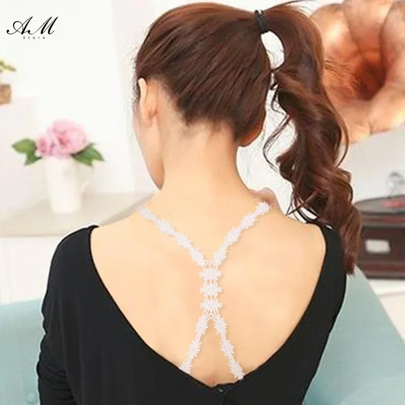 1Pair Bra Straps Lace Back Cross Underwear Straps for Women Non-slip Underwear Straps Lady Girl Decoration Shoulder Strap