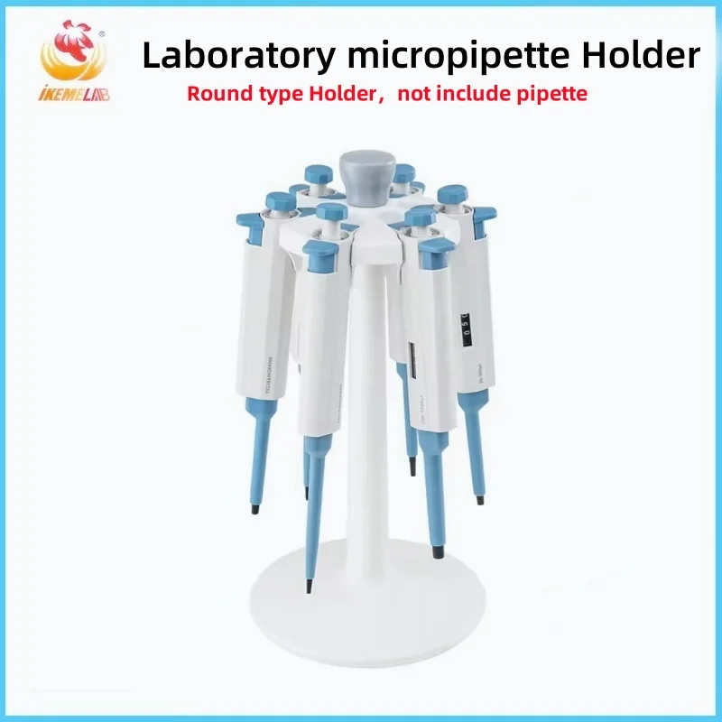 IKEME Laboratory Pipette Rack Round Pipette Holder For Placing Micropipette Up To 6 micro pipette Round Pipette Stand