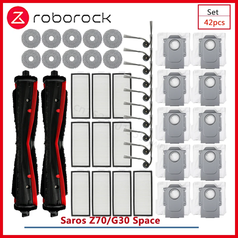 Roborock Saros Z70 / G30 Spazio Parti di ricambio Accessori Spazzola laterale principale Filtro Hepa Mop Panno Sacchetto per la polvere Aspirapolvere