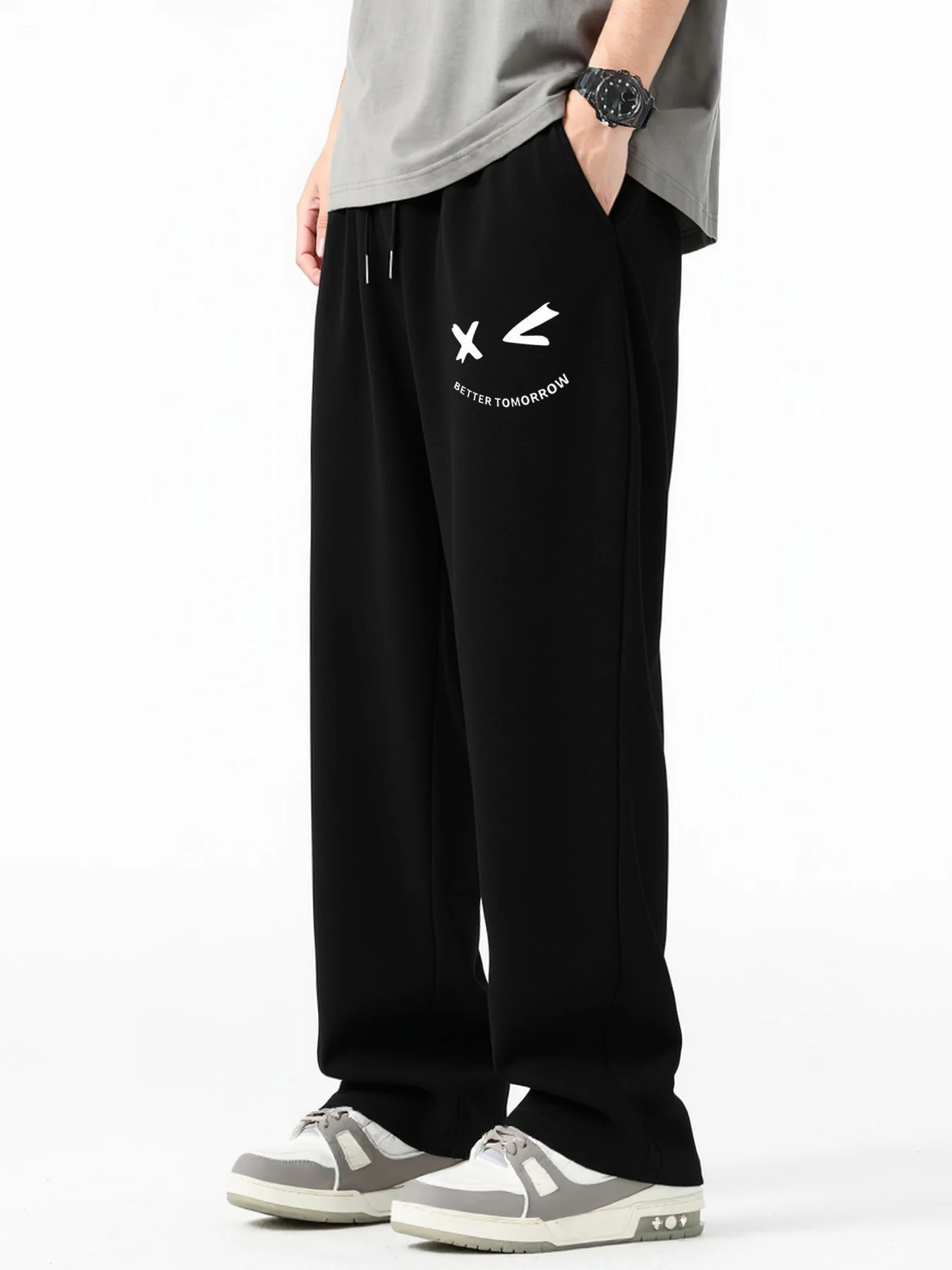 

Men's Contrasting Casual Pants in Spring and Autumn Joggers Men Streetwear Baggy Pants Sweatpants Trousers