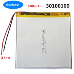 New 6000mAh 30100100 3.7V lipolymer battery For Tablet PC Ainol Aurora texet TM-7858 ТМ7838 lrbis TZ 871,Dexp L180 7 8 9 inch