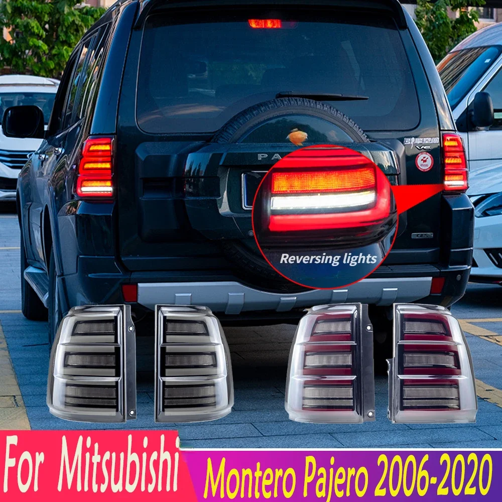 High Quality Car LED Tail Light  For Mitsubishi Montero Pajero 2006-2020 Rear Running Light Brake Reverse Dynamic Turn Signal