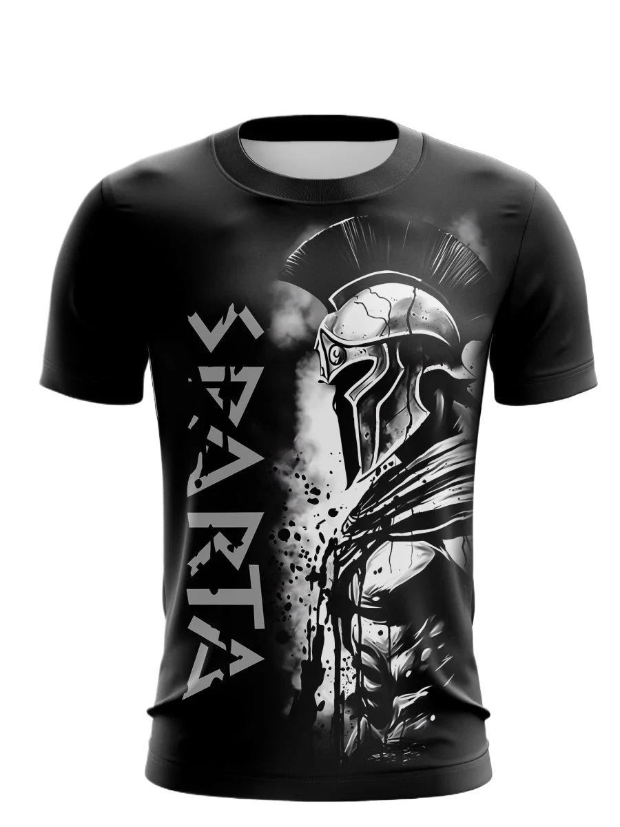 

Funny 3D Spartan Print T Shirt For Men Outdoor Fitness Sports Short Sleeve Tops Casual O-neck Loose Tees Fashion Gym T-shirt Man
