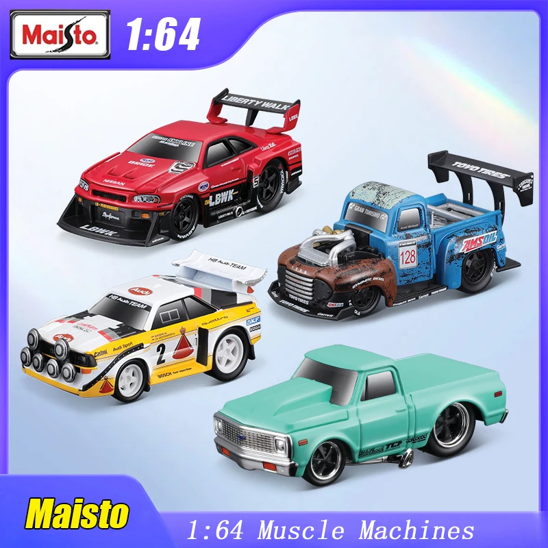 1:64 Muscle Machines Car Model Buick Ford Toyota Audi Chevrolet Diecast Car Model Edition Alloy Luxury Vehicle Toys Kid Gift