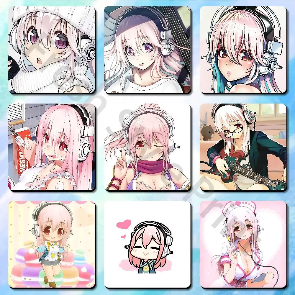 

S-Super Cute S-Sonico Cute Cartoon Anime Refrigerator Magnets Soft Magnetic Heat Transfer Refrigerator Magnets Gift