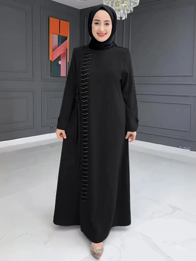 Abayas Muslim Fake Two Piece Zipper Cardigan Dress Women Dubai Arab Long Robe Eid Ramadan Morocco Kaftan Islam Vestidos Jalabiya