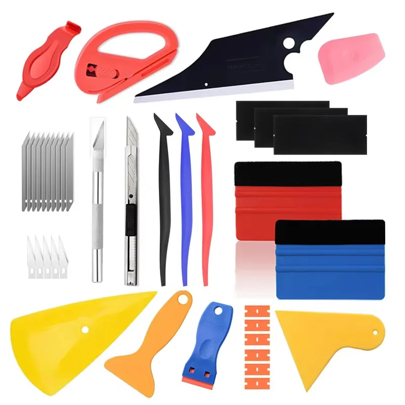 Window Tint Kit Vinyl Wrap Tools Vehicle Glass Protective Film Wrapping Set Car Film Squeegee Auto Window Tinting Hand Tool