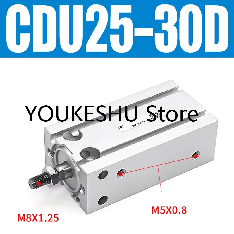 Brand New Original Free-Mount Mini Pneumatic Cylinder CDU25-30D
