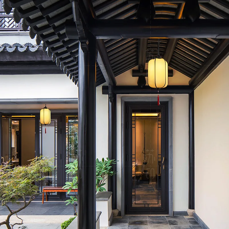 New Chinese-style small chandelier corridor aisle retro Chinese style designer villa courtyard