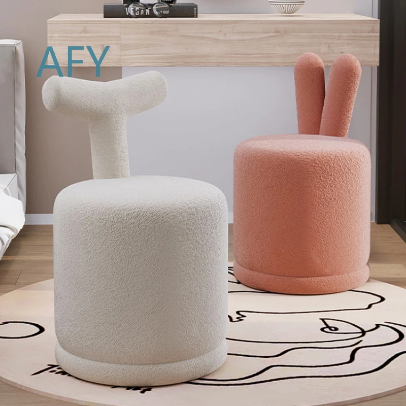 Hot Sale Bedroom Backrest Stool for Round Makeup Seating High-end Light Luxury Dressing Table Chair Simplicity and Durability