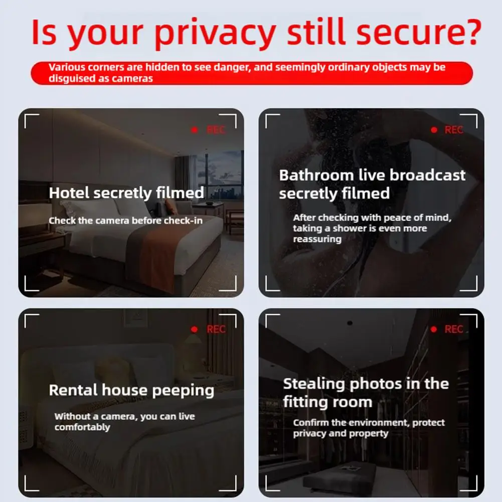 HiddenCamera Anti Car GPS Tracker Listening Device Bug RF Wireless All Signal Scanner Gadget Security Protection