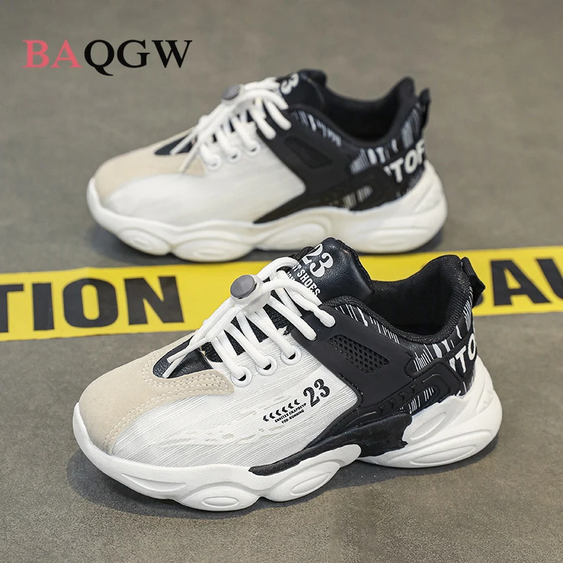 Spring Kids Sports Fashion Sneakers Air Cushion Mesh Breathable Basketball Shoes Light Non-slip Running Shoes for Girl Boys