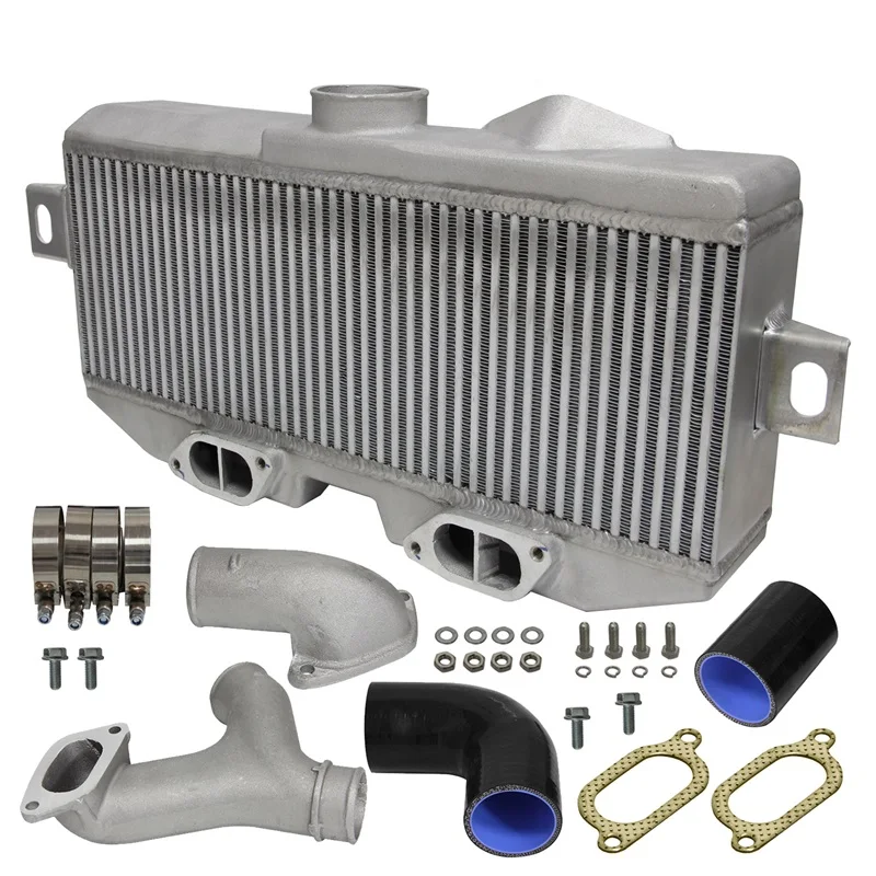Upgrade Top Mount Intercooler + Y Pipe Fits For  Subaru 02-07 WRX STI EJ20 EJ25 GD BLACK / RED / BLUE
