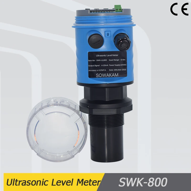 5M 10M IP68 Ultrasonic Level Meter for Tanks water level transmitter 4-20mA RS485 Transmitter DC24V Power Supply