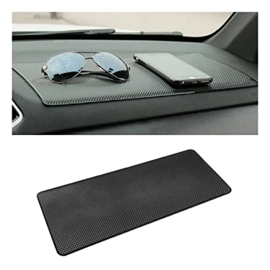 

Car Dashboard Anti-Slip Sticky Pad, 15.7"x 7.8" Non-Slip Heat Resistant Rubber Mat, Auto Accessories for Home Office, Strong Ad