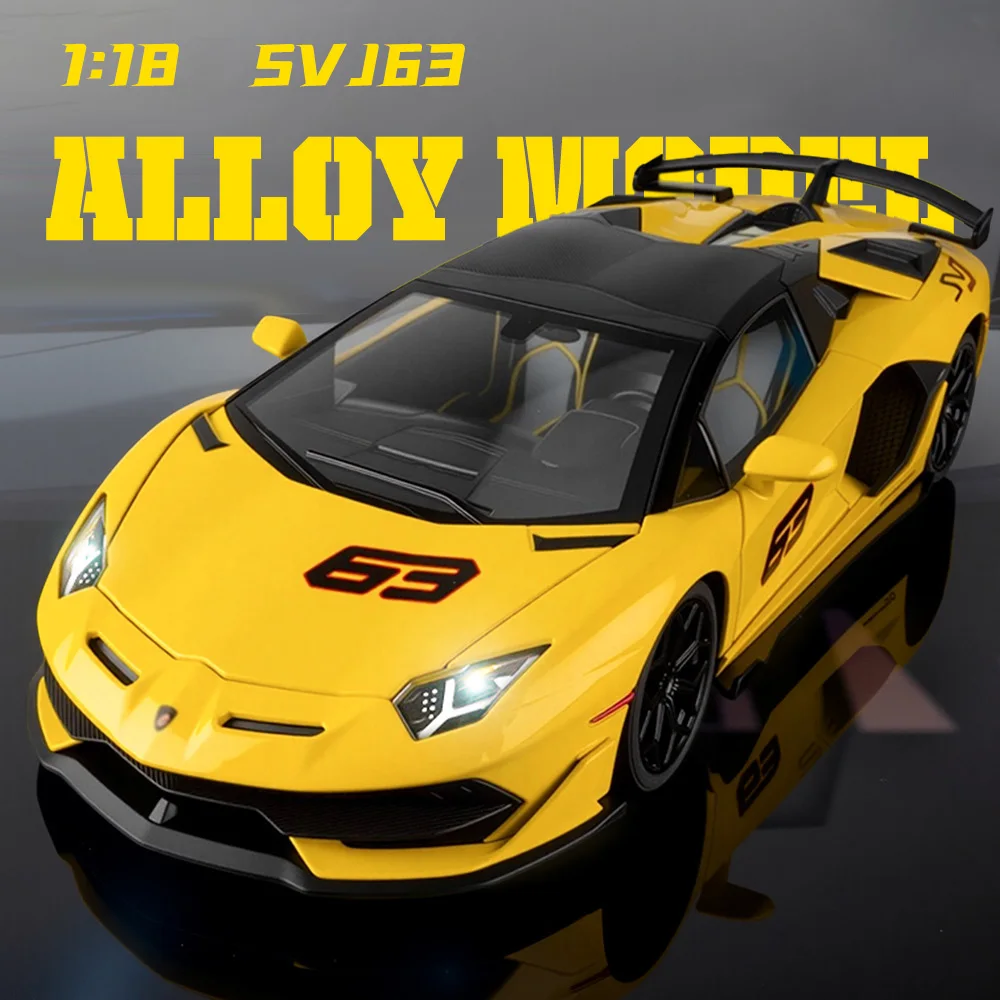 

Модель Evantado SVJ63, из сплава 1:18, изысканные настольные украшения, лучшая коллекция для любителей моделей автомобилей, рождественские подарки