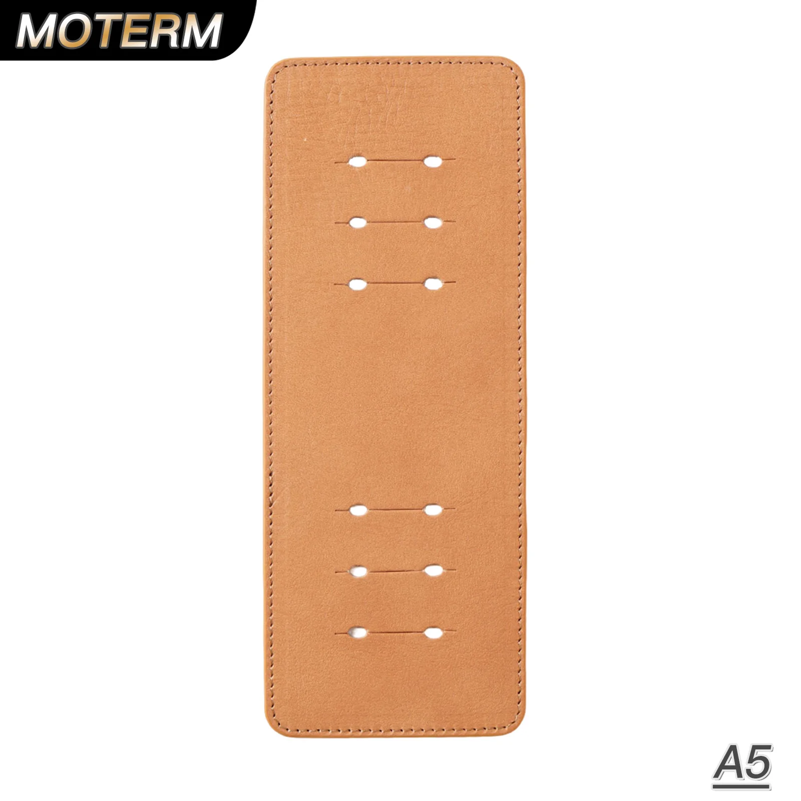 Moterm Full Grain Vegetable Tanned Leather Double-Sided A5 Rings Protector Rings Planner Accessory For Preventing Mark of Binder