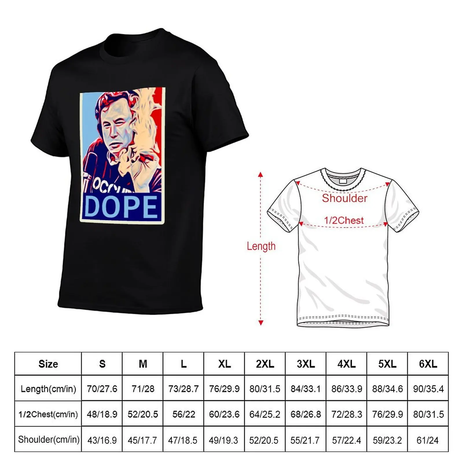 Elon DOPE Tribute Parody in Shepard Fairey Style T-Shirt graphic t shirts summer tops mens t shirts pack