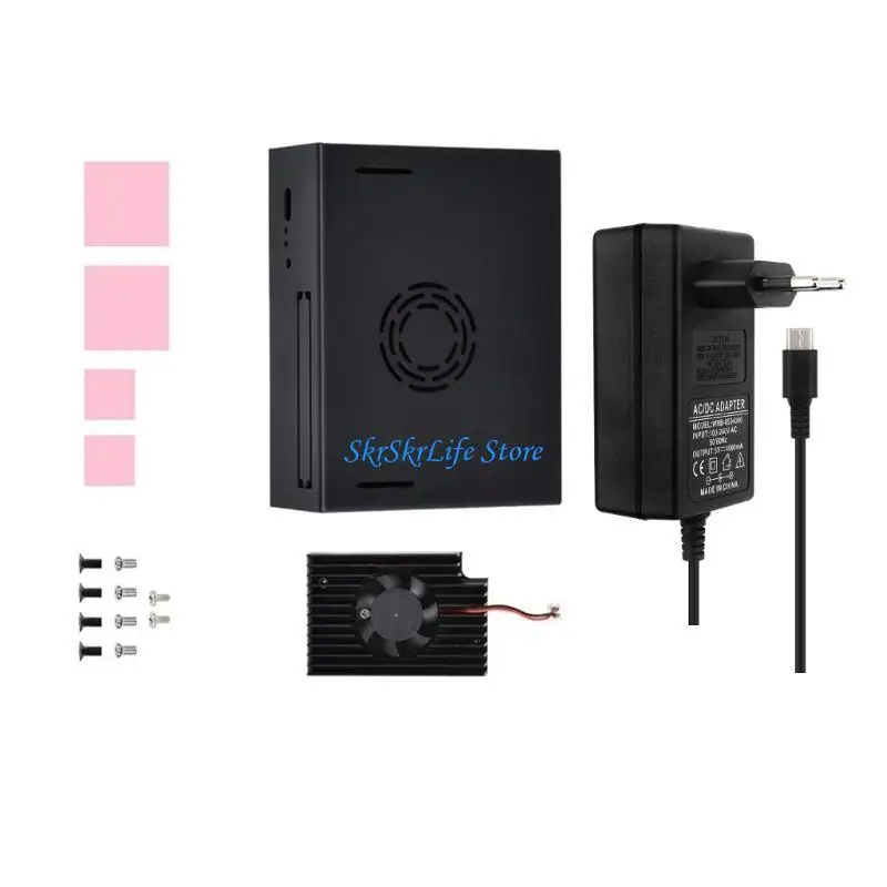 

E65E Metal Shell Case With Heat Dissipation Fan Heatsink Host Cover for VisionFive2