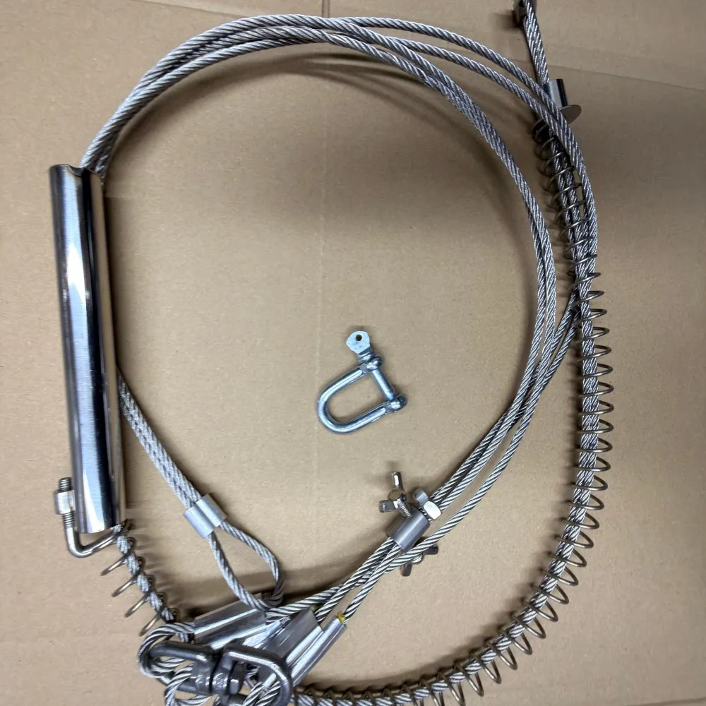 

1 шт. Сменная пружина для ловушки для диких кабанов, усиленная, с гайками и тросом.