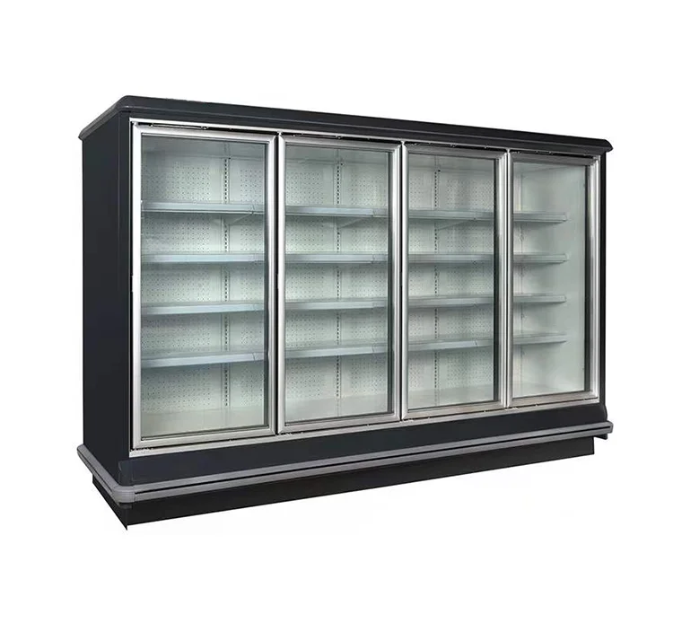 Upright Freezer 2 door upright glass door refrigerator freezer