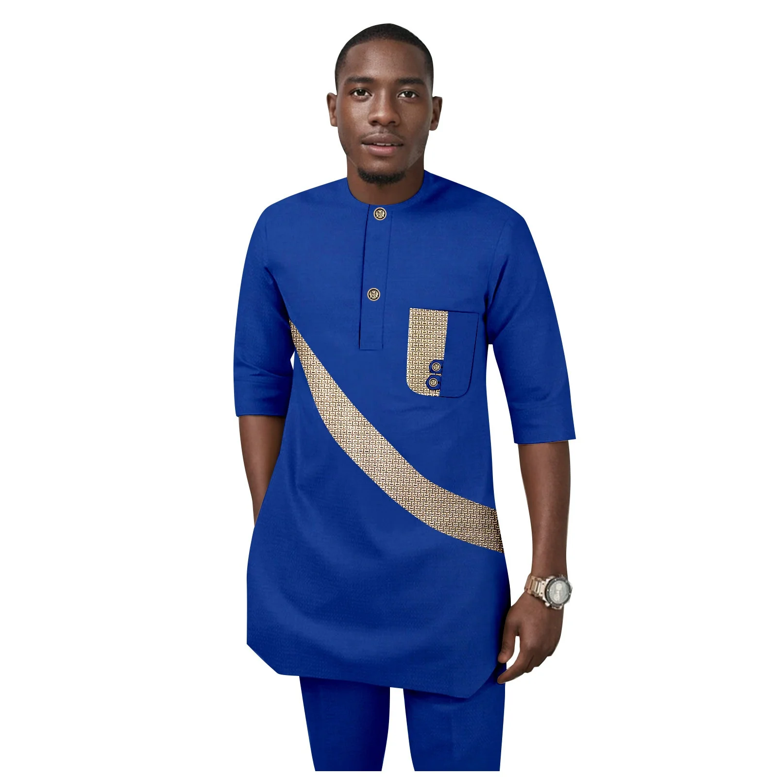 

Dashiki Africa Clothing 2 Piece African Clothes for Men Spring Autumn Africa Long Sleeve O-neck Black Top Pant Matching Sets