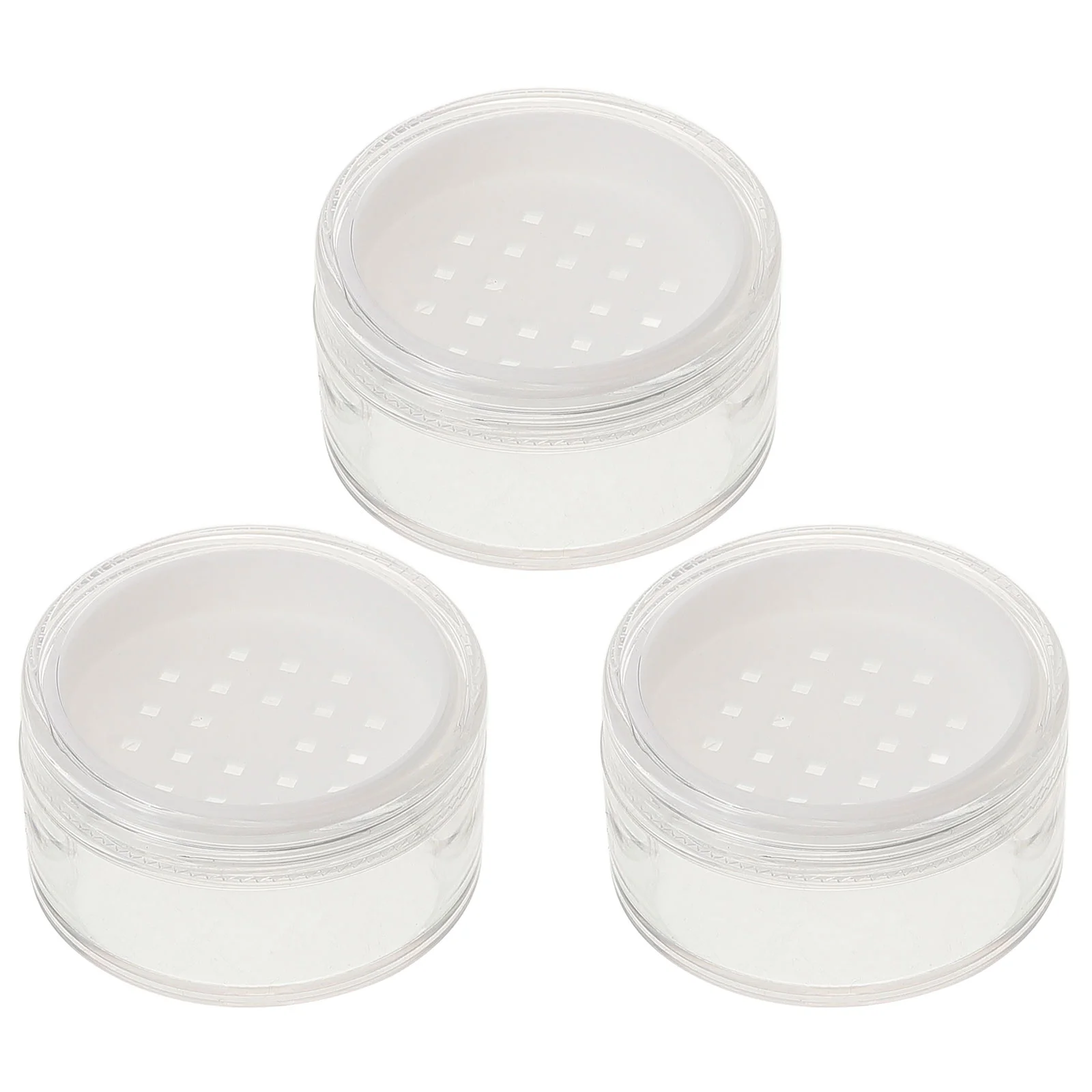 

3 Pcs Make up Spatula Tool Makeup Container Powder Case for Travel Puff Man