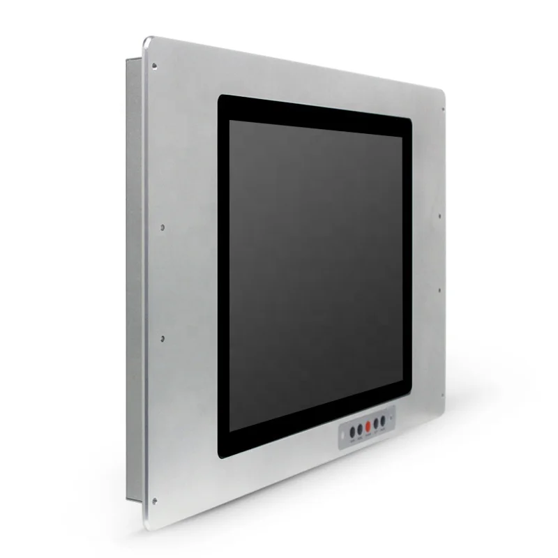 Front Panel Mounting Aluminium Alloy Professional Monitor 17 Inch Infrared Touch Screen Monitor with Waterproof Ports