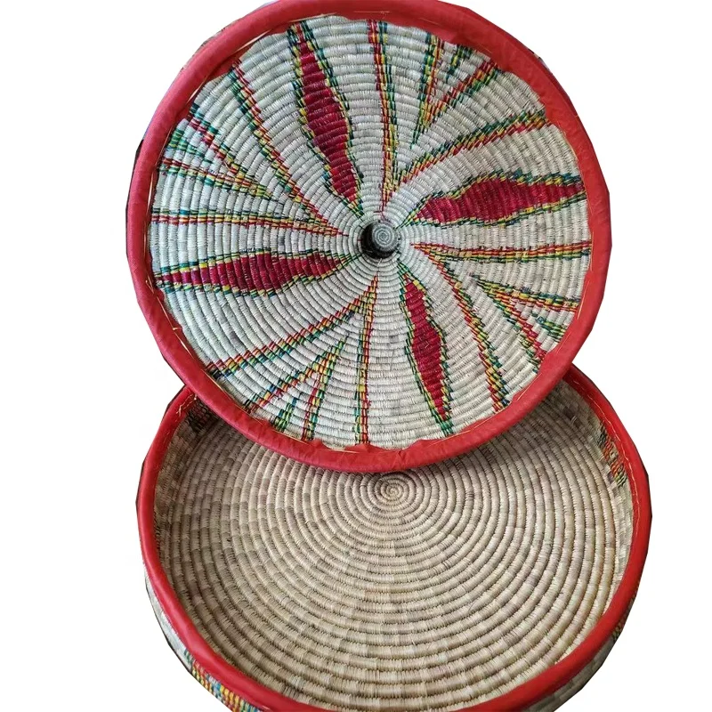 hand made mesob basket woven serving basket