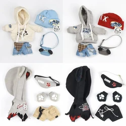 Ob11 Doll Bf Style Wolf Clothes Top Doll One Shoulder Denim Shorts Accessories For Ob11,Obitsu11,Molly, Gsc, Ymy, 1/12bjd Dolls