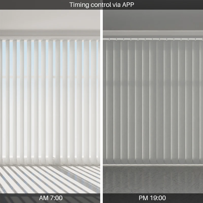 Customized smart electric dream curtains, transparent vertical blinds, electric filter transparent curtains, suitable for indoor