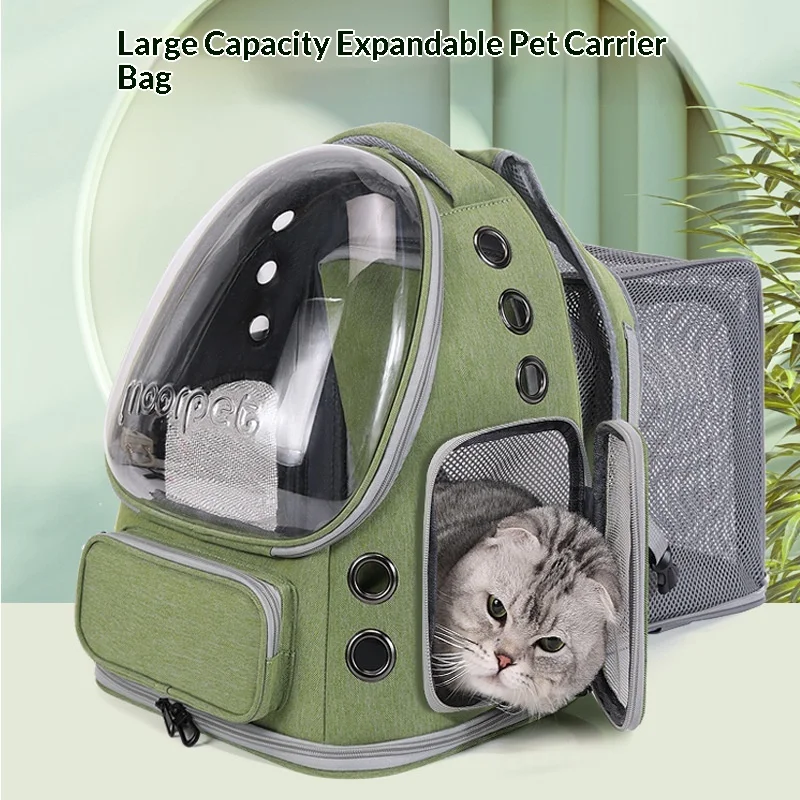 Mochila para gatos expandible transpirable, portátil y de viaje - imagen 5