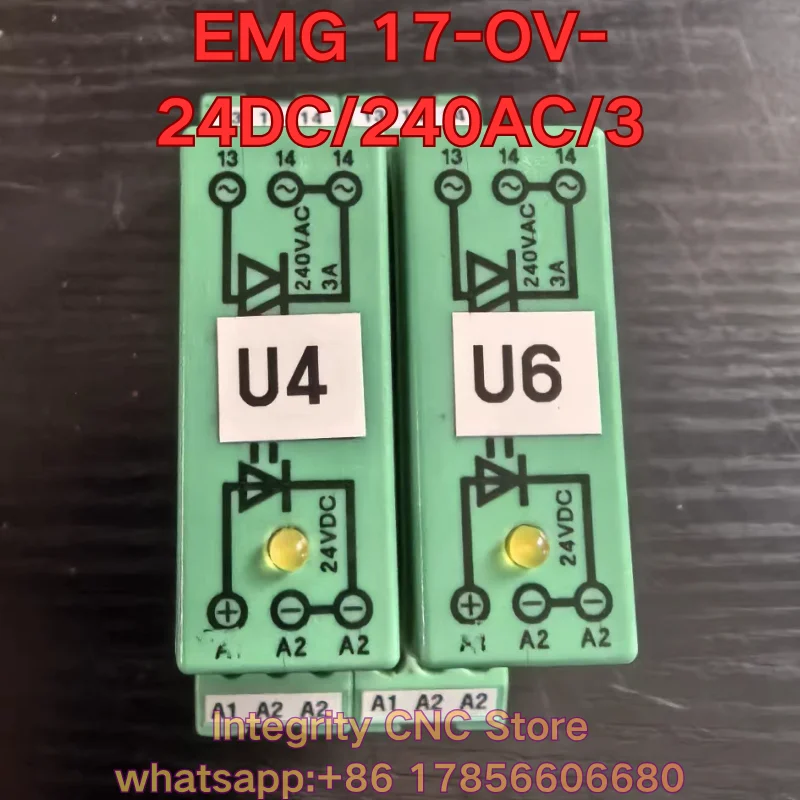 Second-hand  EMG 17-OV-24DC/240AC/3 PLC module 2954235 functional test is normal