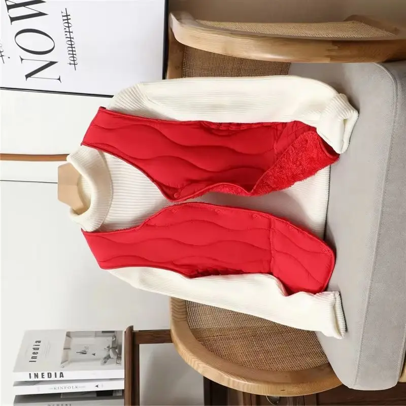 

Осень-зима 2025 г., пуховый хлопковый жилет, женское модное легкое тонкое короткое хлопковое пальто, теплая внутренняя майка, облегающий жилет