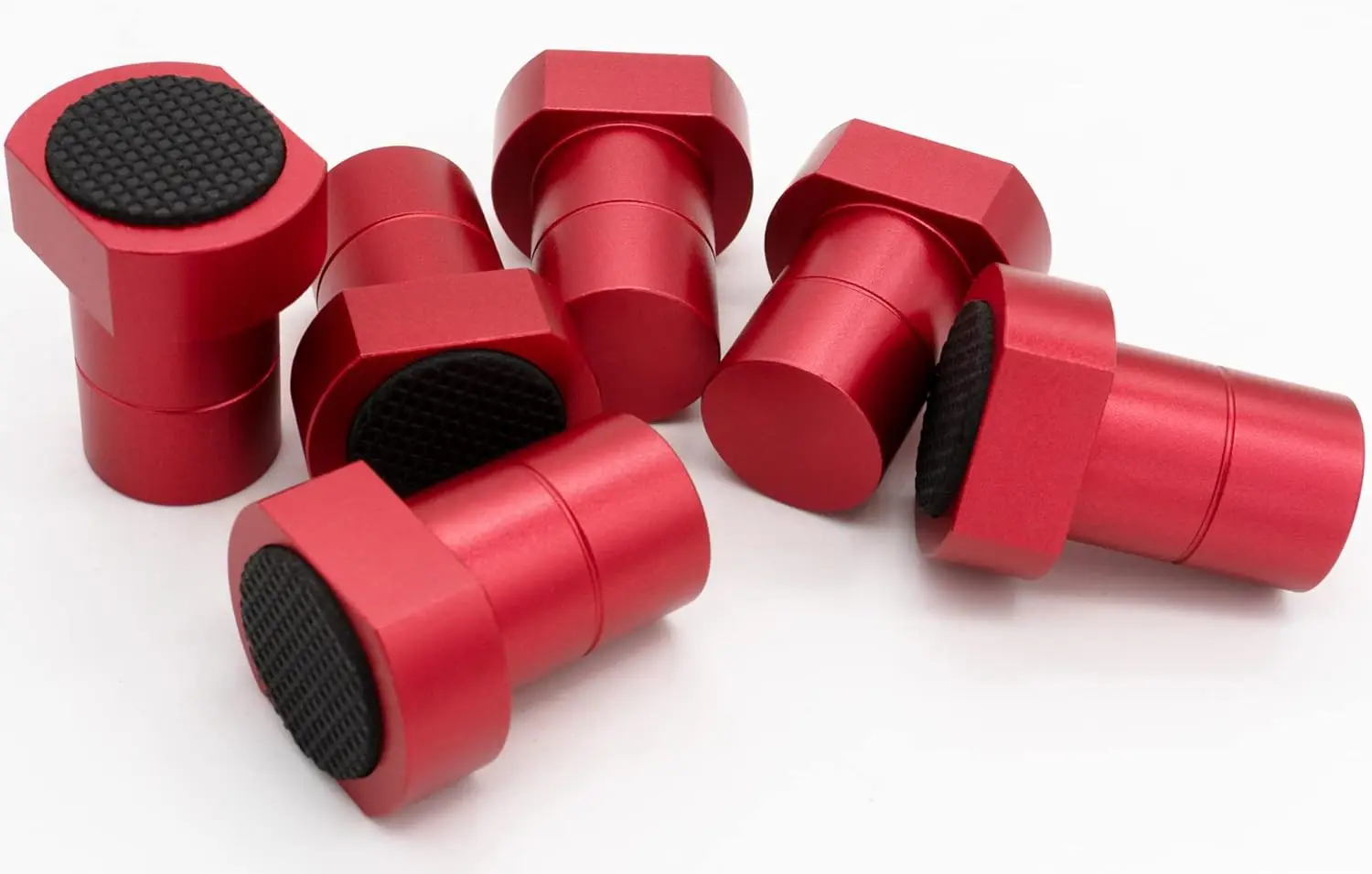 

Набор из 6 алюминиевых опорных стопок для верстака с противоскользящими накладками, 3/4 дюйма, аксессуары для деревообработки и MFT-стопоров