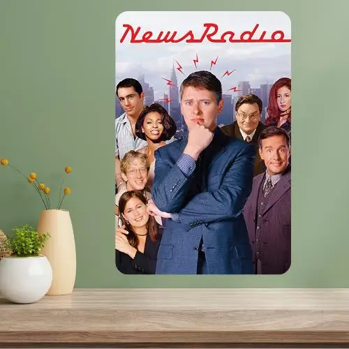 Affiche métallique de la série télévisée classique Newsradio