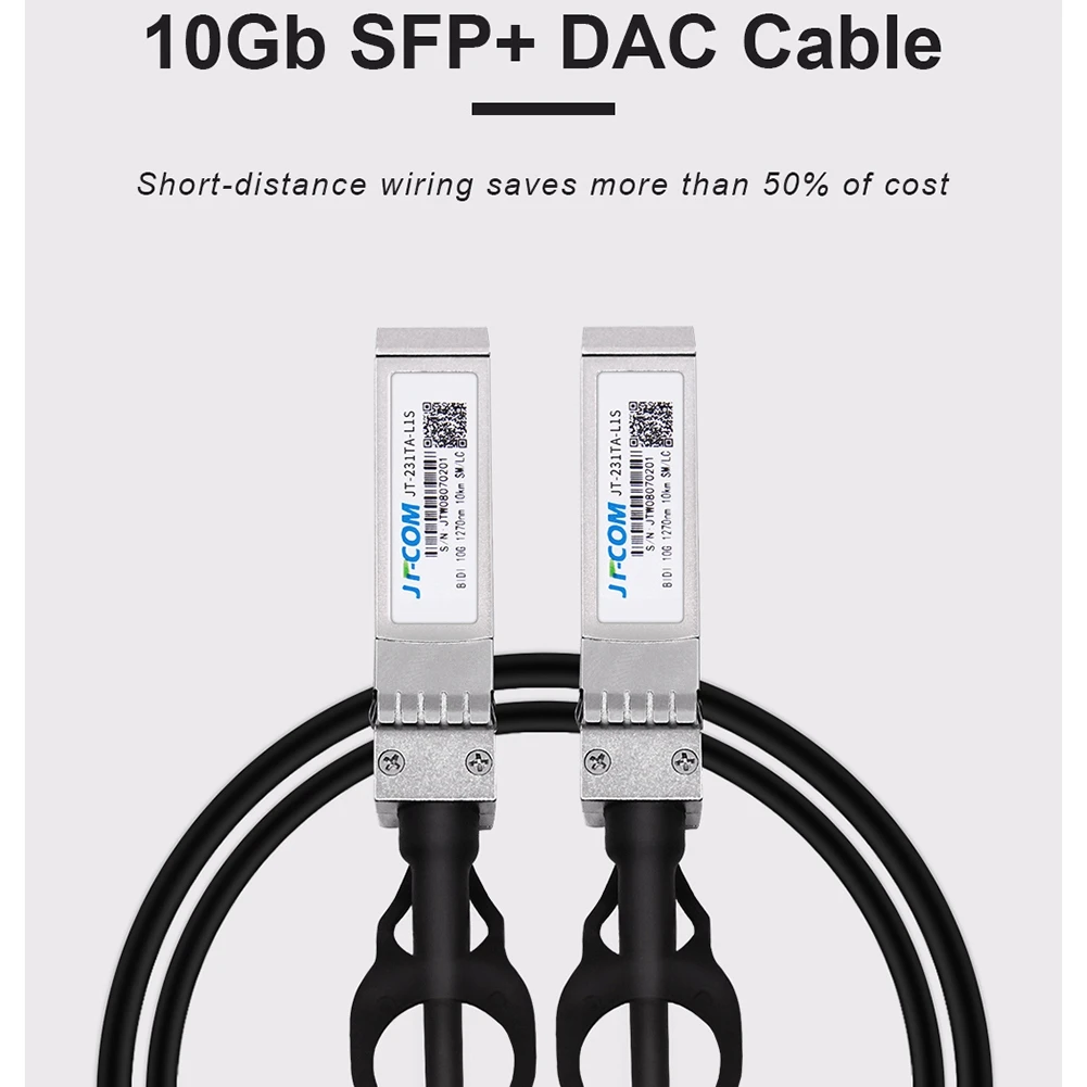 N34R-JT-COM 10Gb SFP+ DAC Twinax Cable, Passive,For SFP-H10GB-CU2M, Ubiquiti, , Mikrotik, Netgear, D-Link